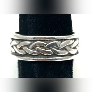 Vintage Sterling Silver Celtic Braided Band Ring